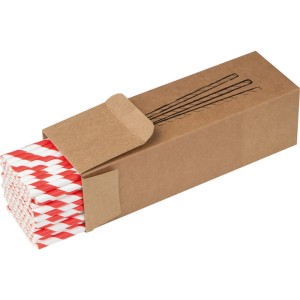 Zestaw 100 papierowych słomek do picia