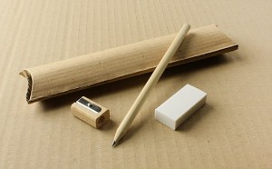 Komplet EKO (ołówek, gumka, temperówka)