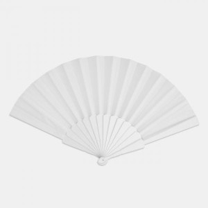 SKŁADANY WACHLARZ COOL RPET, BIAŁY  