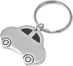 Brelok metalowy autko, srebrny R73287
